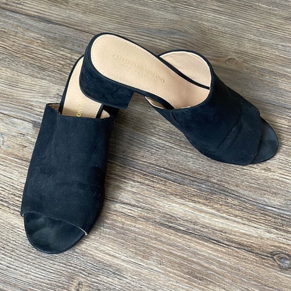 CHRISTIAN SIRIANO BLACK MULES
